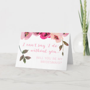 Blommigten blir mitt Frieri kort för Bridesmaid