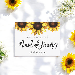 Blommigten blir mitt Maid of honor solroskort Helg Vykort