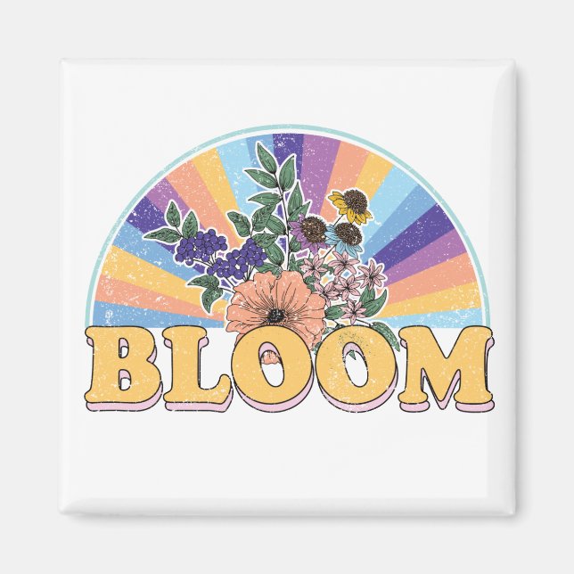 Blommigten Blodåterställ Magnet (Framsidan)