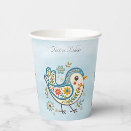 Blommigten Blue Bird Papper Kopp