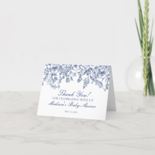 Blommigten Blue Chinoiserie Vintage - tack för dit Kort