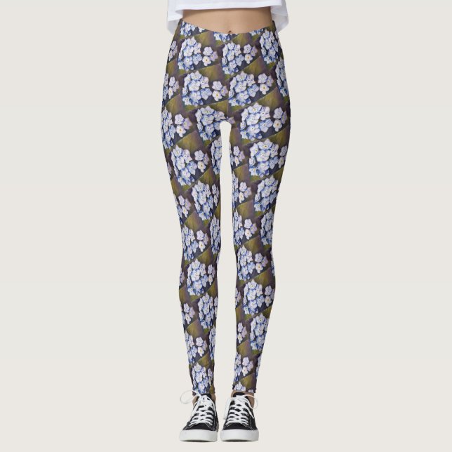 Blommigten BLUE GLÖMMA MIG NOTS Leggings (Framsida)
