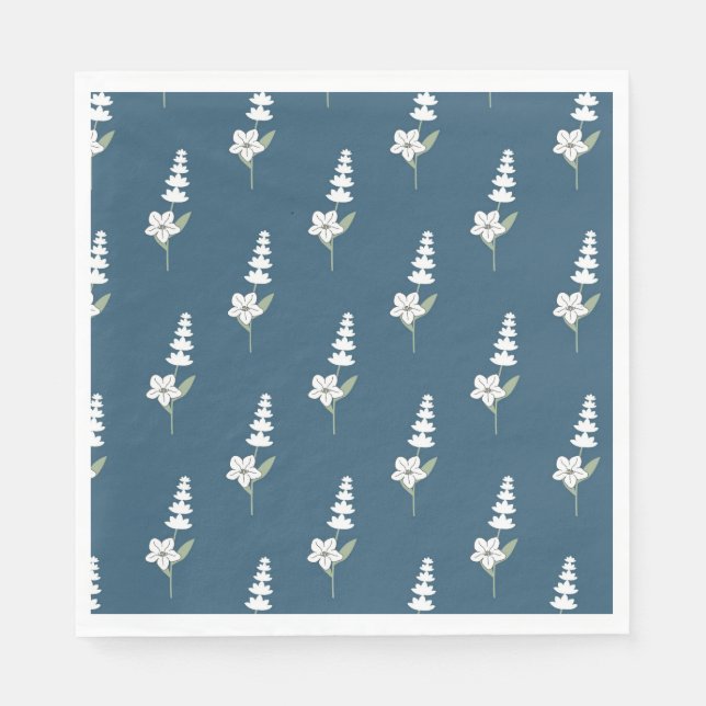 Blommigten Bohemian Botanical Mönster Pappersservett (Framsidan)