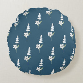 Blommigten Bohemian Botanical Mönster Rund Kudde