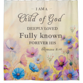 Blommigten Böhmen Bible Verse Shower Curtain