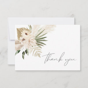 Blommigten Boho Pampas Grass & Beige - tack för di Kort