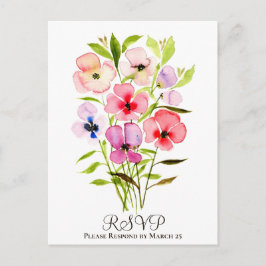 Blommigten Bouquet-Bröllop OSA med färgämnen Vykort