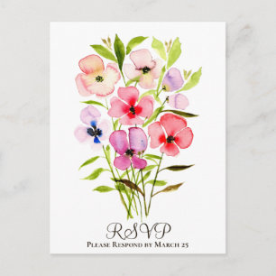 Blommigten Bouquet-Bröllop OSA med färgämnen Vykort