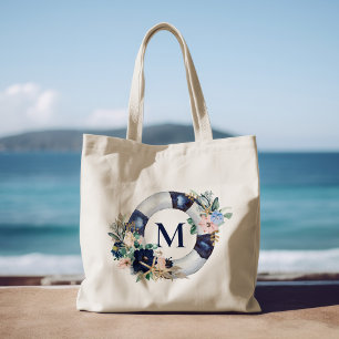 Blommigten Bridesmaid i marinblå sjömil Tygkasse