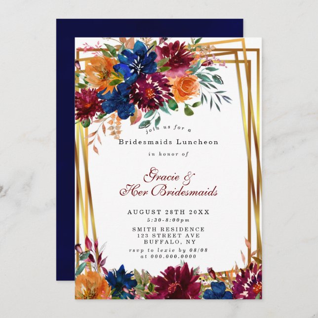 Blommigten Bridesmaids Luncheon, Orangen Marsala (Fram/baksida)