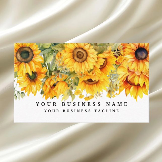 Blommigten Bright Solrosblommor Visitkort (Skapare uppladdad)