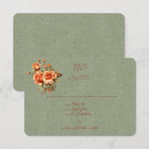 Blommigten Bröllop Bouquet med bedövande Orange oc OSA Kort
