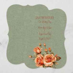 Blommigten Bröllop Bouquet med bedövande Orange oc Spara Datumet