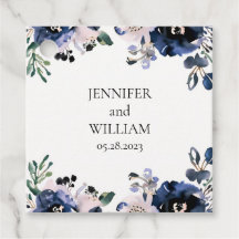 Blommigten Bröllop för marinblått och Rosa