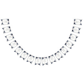 Blommigten Bröllop för marinblått och Rosa Vimplar