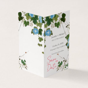 Blommigten Bröllop Giftermål minimalistisk kalligr Kort