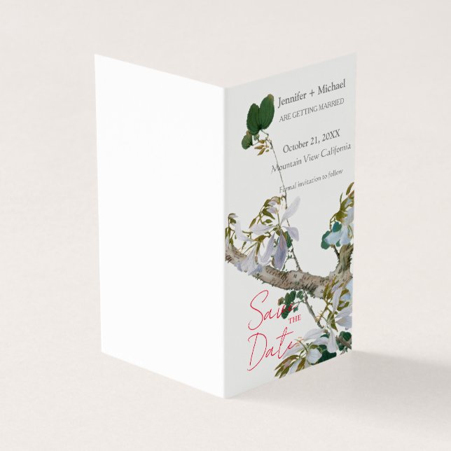 Blommigten Bröllop Giftermål minimalistisk kalligr Kort (Utsida)