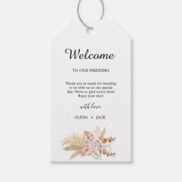 Blommigten Bröllop i den bohemiska Chicen Presentetikett