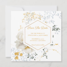 Blommigten Bröllop Julvinter Spara datum