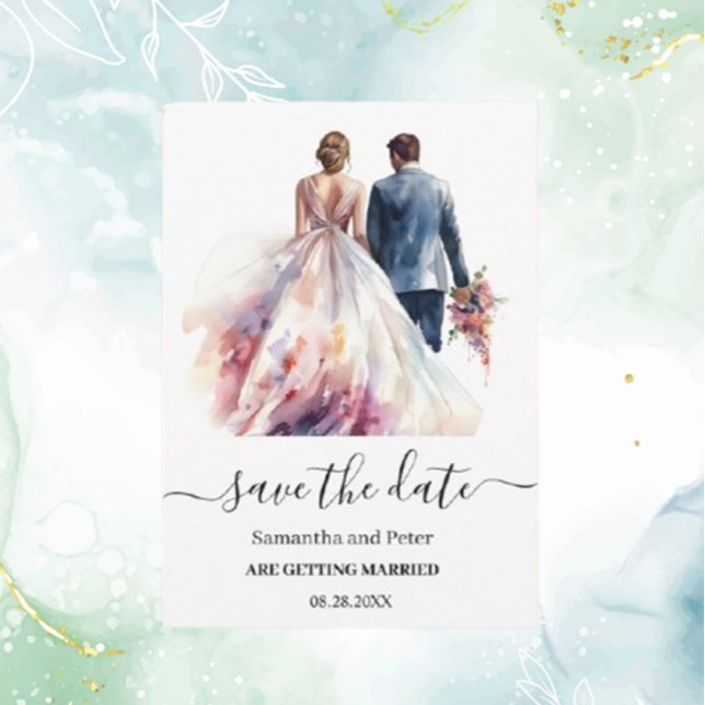 Blommigten bröllop Rustic Classic Boho Spara datum Spara Datumet (Save the Date – A Special Touch for Our Wedding Celebration)