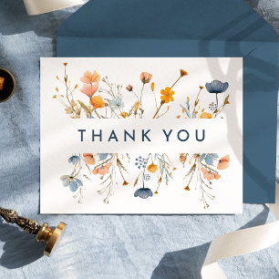 Blommigten Bröllop Tack Vykort