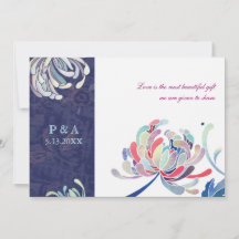 Blommigten Bröllop vid marinblå och vit luxe