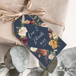 Blommigten Bröllopsförmån för Rustic Bloom Waterco Presentetikett