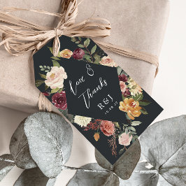 Blommigten Bröllopsförmån för Rustic Bloom Waterco Presentetikett