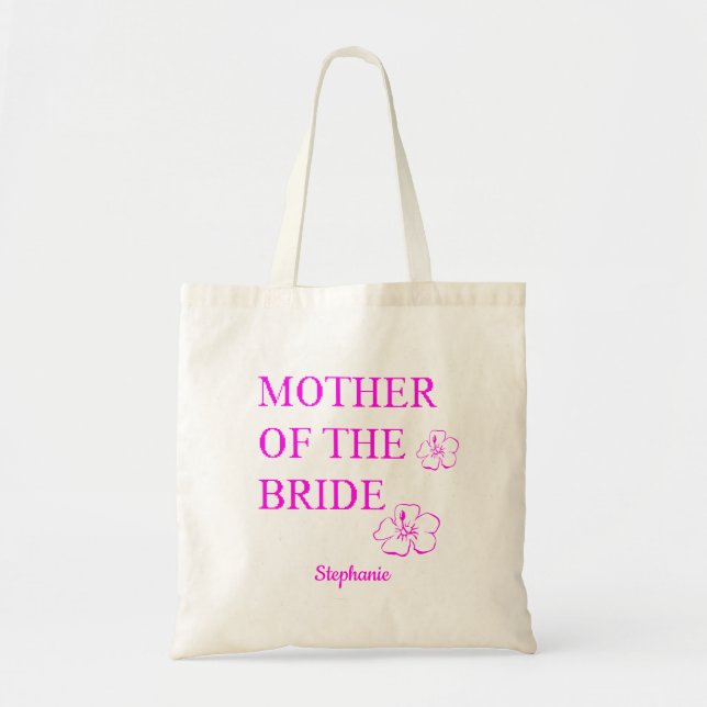 Blommigten budens mamma Bröllop Rosa Lila Tygkasse (Framsidan)