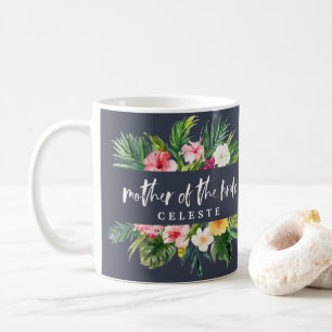 blommigten Budens mamma vattenfärg Kaffemugg