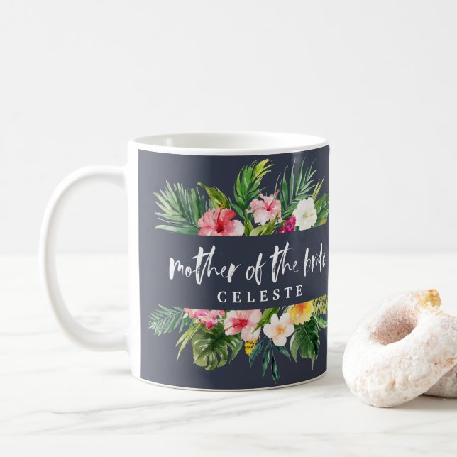 blommigten Budens mamma vattenfärg Kaffemugg (Med munk)