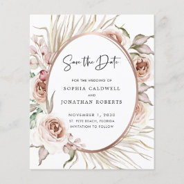 Blommigten Budget Ro Gold Foil Boho Spara datum