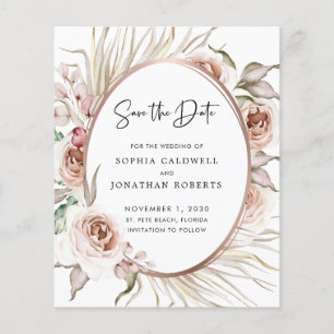 Blommigten Budget Ro Gold Foil Boho Spara datum