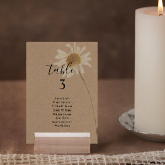 Blommigten Budget Rustic Kraft Bordsnummer