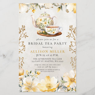 Blommigten BudgetGult Tea Party Möhippa