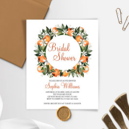 Blommigten BudgetOrange Inbjudningskort för möhipp