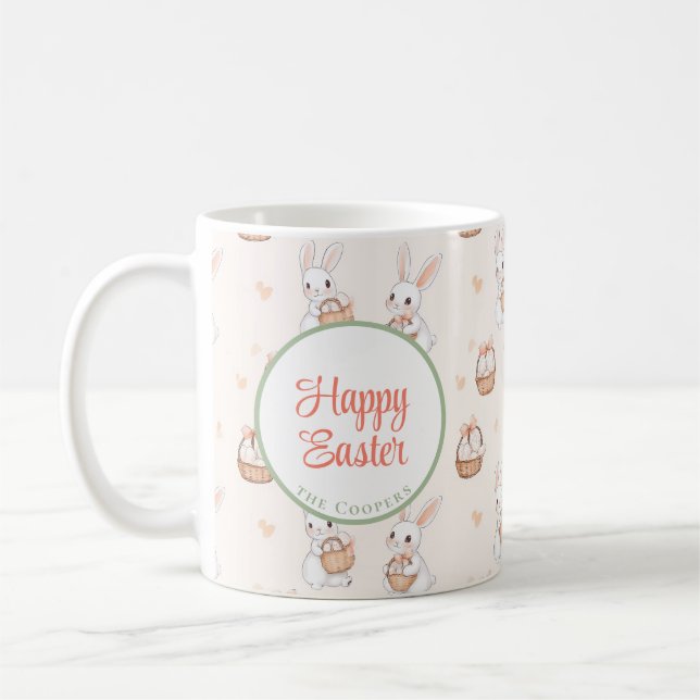Blommigten Bunny och Eggs Kaffemugg (Vänster)