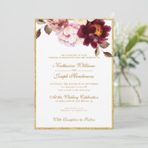 Blommigten Burgundy Bouquet Romantik Bröllop