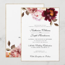 Blommigten Burgundy Bouquet Romantik Bröllop