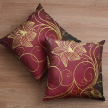 Blommigten Burgundy Faux Gold Foil