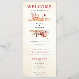 Blommigten Burgundy & Ivory Elegant Program