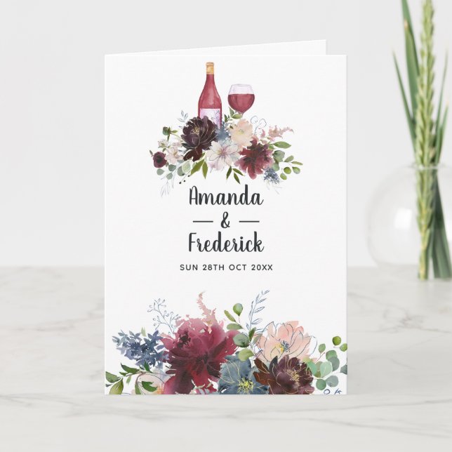 Blommigten Burgundy och  Vin Program (Framsida)