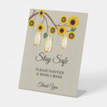 Blommigten Burlap Gult Mason Burk Bröllop Safety