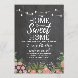 Blommigten Chalk Nyckel Inbjudan