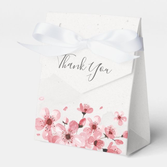 Blommigten Cherry Blommar Bröllop Presentaskar (Framsidan Sidan)
