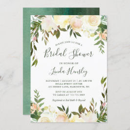 Blommigten Chic Garden Greenery Möhippa Inbjudningar