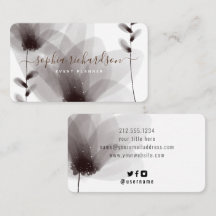 Blommigten chic vattenfärg Namnteckning typografi