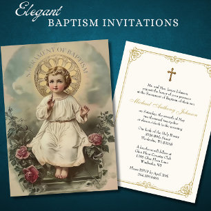 Blommigten Child Jesus Inbjudningar