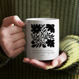 Blommigten Christian Bible Verse inspiration Kaffemugg