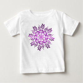 Blommigten cirklar lila inslag. tee shirt